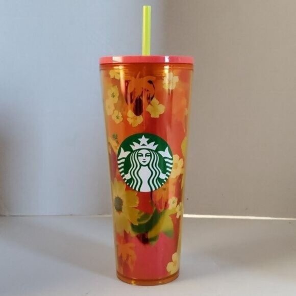 24 Oz Starbucks 2022 Strawberry Fields Cold Cup Travel Tumbler Venti - Picture 14 of 15